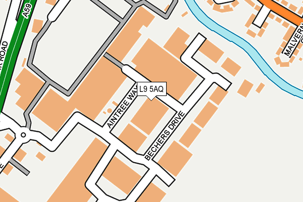 L9 5AQ map - OS OpenMap – Local (Ordnance Survey) L9 5AQ map - OS OpenMap – Local (Ordnance Survey)