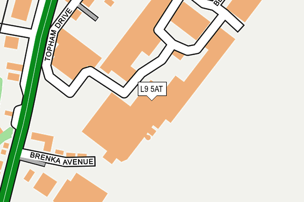 L9 5AT map - OS OpenMap – Local (Ordnance Survey) L9 5AT map - OS OpenMap – Local (Ordnance Survey)