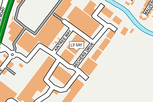 L9 5AY map - OS OpenMap – Local (Ordnance Survey) L9 5AY map - OS OpenMap – Local (Ordnance Survey)