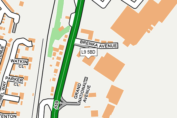 L9 5BD map - OS OpenMap – Local (Ordnance Survey) L9 5BD map - OS OpenMap – Local (Ordnance Survey)