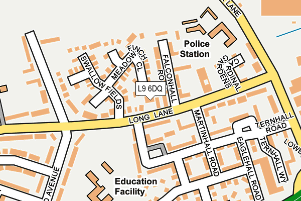 L9 6DQ map - OS OpenMap – Local (Ordnance Survey) L9 6DQ map - OS OpenMap – Local (Ordnance Survey)