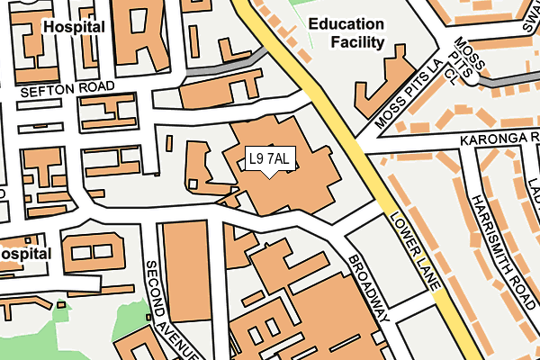 L9 7AL map - OS OpenMap – Local (Ordnance Survey) L9 7AL map - OS OpenMap – Local (Ordnance Survey)