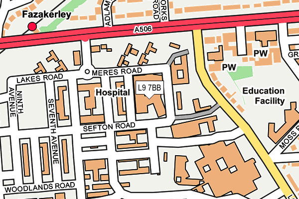 L9 7BB map - OS OpenMap – Local (Ordnance Survey) L9 7BB map - OS OpenMap – Local (Ordnance Survey)