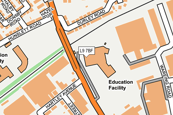 L9 7BF map - OS OpenMap – Local (Ordnance Survey) L9 7BF map - OS OpenMap – Local (Ordnance Survey)