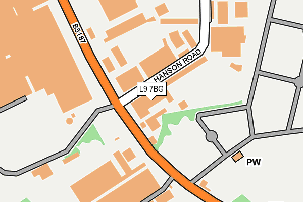 L9 7BG map - OS OpenMap – Local (Ordnance Survey) L9 7BG map - OS OpenMap – Local (Ordnance Survey)