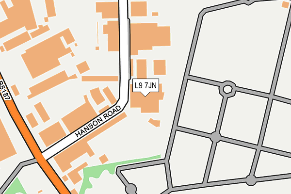 L9 7JN map - OS OpenMap – Local (Ordnance Survey) L9 7JN map - OS OpenMap – Local (Ordnance Survey)