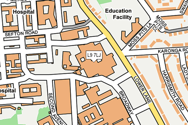 L9 7LJ map - OS OpenMap – Local (Ordnance Survey) L9 7LJ map - OS OpenMap – Local (Ordnance Survey)