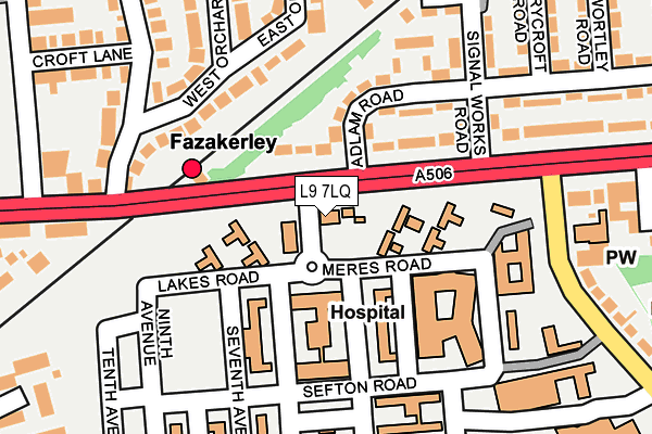 L9 7LQ map - OS OpenMap – Local (Ordnance Survey) L9 7LQ map - OS OpenMap – Local (Ordnance Survey)