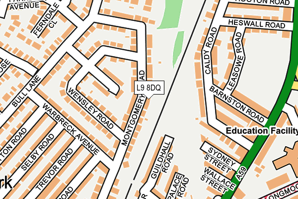 L9 8DQ map - OS OpenMap – Local (Ordnance Survey) L9 8DQ map - OS OpenMap – Local (Ordnance Survey)