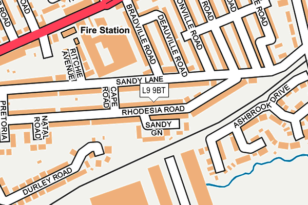 L9 9BT map - OS OpenMap – Local (Ordnance Survey) L9 9BT map - OS OpenMap – Local (Ordnance Survey)