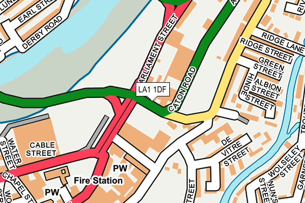 LA1 1DF map - OS OpenMap – Local (Ordnance Survey) LA1 1DF map - OS OpenMap – Local (Ordnance Survey)