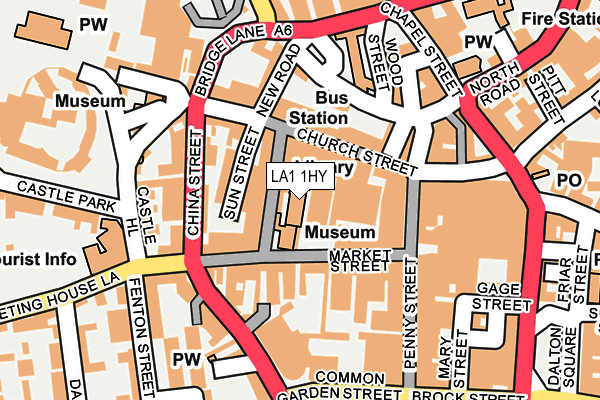 LA1 1HY map - OS OpenMap – Local (Ordnance Survey) LA1 1HY map - OS OpenMap – Local (Ordnance Survey)