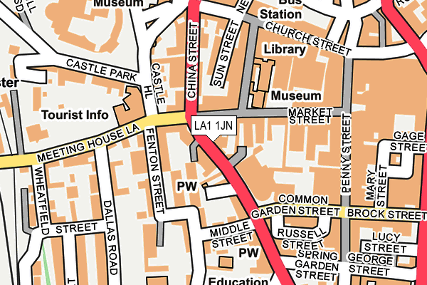 LA1 1JN map - OS OpenMap – Local (Ordnance Survey) LA1 1JN map - OS OpenMap – Local (Ordnance Survey)