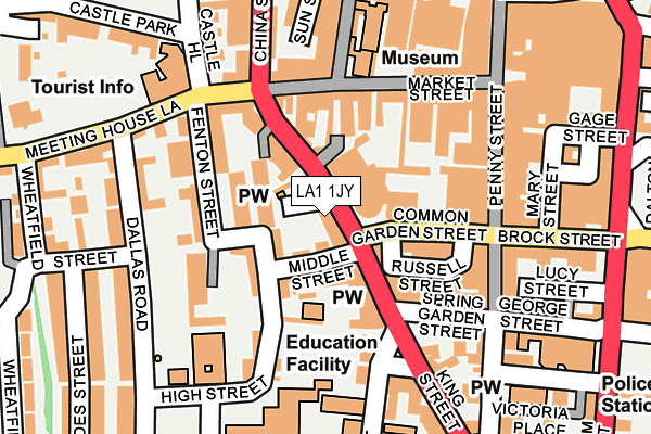 LA1 1JY map - OS OpenMap – Local (Ordnance Survey)