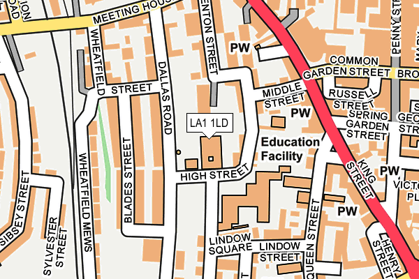 LA1 1LD map - OS OpenMap – Local (Ordnance Survey)
