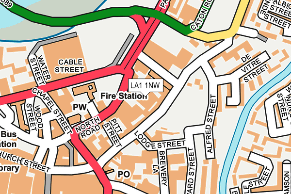 LA1 1NW map - OS OpenMap – Local (Ordnance Survey) LA1 1NW map - OS OpenMap – Local (Ordnance Survey)