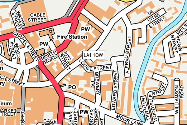 LA1 1QW map - OS OpenMap – Local (Ordnance Survey) LA1 1QW map - OS OpenMap – Local (Ordnance Survey)