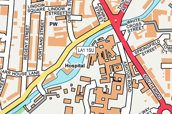 LA1 1SU map - OS OpenMap – Local (Ordnance Survey)