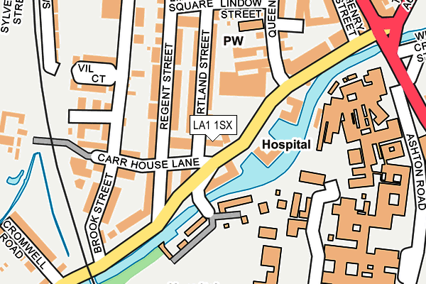 LA1 1SX map - OS OpenMap – Local (Ordnance Survey) LA1 1SX map - OS OpenMap – Local (Ordnance Survey)