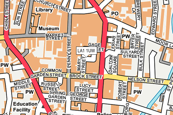 LA1 1UW map - OS OpenMap – Local (Ordnance Survey) LA1 1UW map - OS OpenMap – Local (Ordnance Survey)