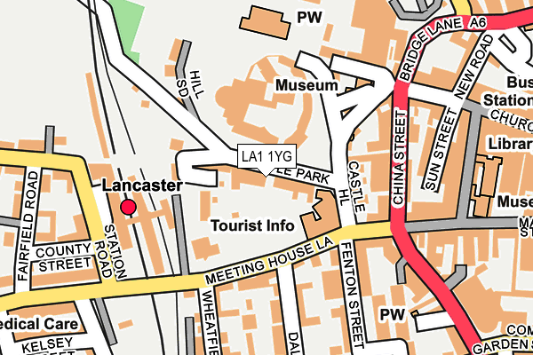 LA1 1YG map - OS OpenMap – Local (Ordnance Survey) LA1 1YG map - OS OpenMap – Local (Ordnance Survey)