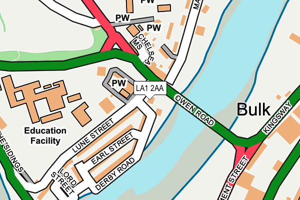 LA1 2AA map - OS OpenMap – Local (Ordnance Survey) LA1 2AA map - OS OpenMap – Local (Ordnance Survey)