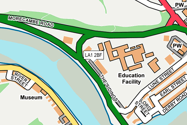 LA1 2BF map - OS OpenMap – Local (Ordnance Survey) LA1 2BF map - OS OpenMap – Local (Ordnance Survey)