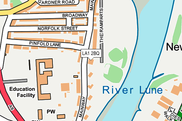 LA1 2BQ map - OS OpenMap – Local (Ordnance Survey) LA1 2BQ map - OS OpenMap – Local (Ordnance Survey)