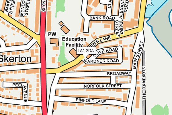 LA1 2DA map - OS OpenMap – Local (Ordnance Survey) LA1 2DA map - OS OpenMap – Local (Ordnance Survey)