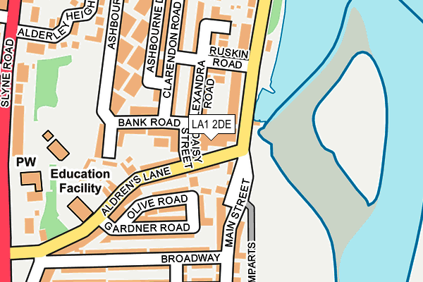 LA1 2DE map - OS OpenMap – Local (Ordnance Survey) LA1 2DE map - OS OpenMap – Local (Ordnance Survey)