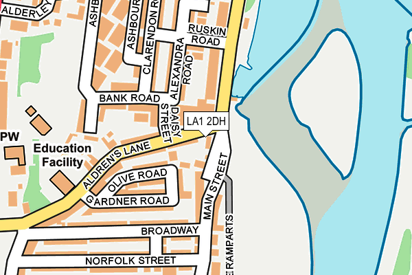 LA1 2DH map - OS OpenMap – Local (Ordnance Survey) LA1 2DH map - OS OpenMap – Local (Ordnance Survey)