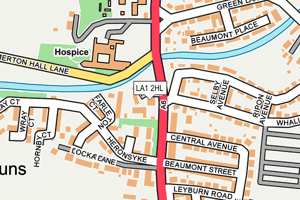 LA1 2HL map - OS OpenMap – Local (Ordnance Survey) LA1 2HL map - OS OpenMap – Local (Ordnance Survey)
