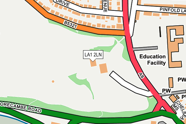 LA1 2LN map - OS OpenMap – Local (Ordnance Survey) LA1 2LN map - OS OpenMap – Local (Ordnance Survey)