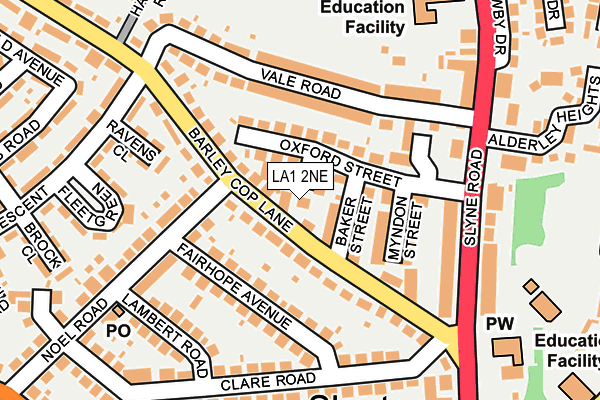 LA1 2NE map - OS OpenMap – Local (Ordnance Survey) LA1 2NE map - OS OpenMap – Local (Ordnance Survey)