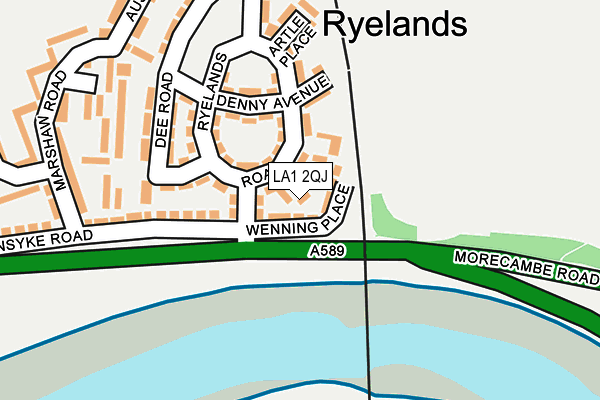 LA1 2QJ map - OS OpenMap – Local (Ordnance Survey) LA1 2QJ map - OS OpenMap – Local (Ordnance Survey)