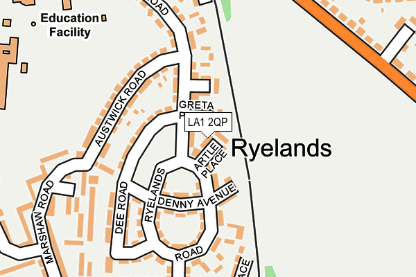 LA1 2QP map - OS OpenMap – Local (Ordnance Survey) LA1 2QP map - OS OpenMap – Local (Ordnance Survey)