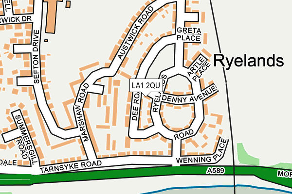 LA1 2QU map - OS OpenMap – Local (Ordnance Survey) LA1 2QU map - OS OpenMap – Local (Ordnance Survey)