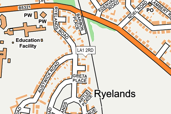 LA1 2RD map - OS OpenMap – Local (Ordnance Survey) LA1 2RD map - OS OpenMap – Local (Ordnance Survey)