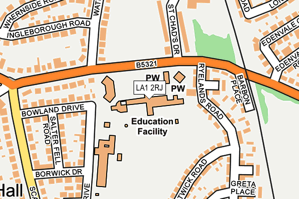 LA1 2RJ map - OS OpenMap – Local (Ordnance Survey) LA1 2RJ map - OS OpenMap – Local (Ordnance Survey)