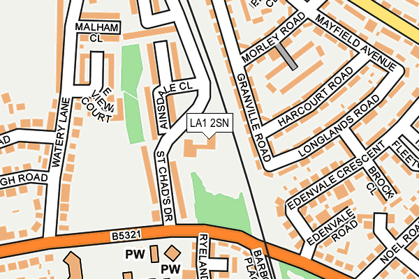 LA1 2SN map - OS OpenMap – Local (Ordnance Survey) LA1 2SN map - OS OpenMap – Local (Ordnance Survey)