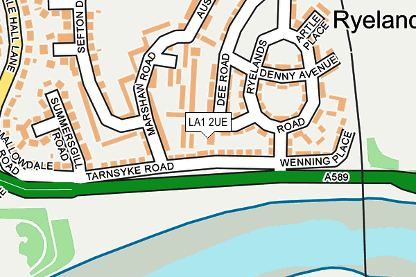 LA1 2UE map - OS OpenMap – Local (Ordnance Survey) LA1 2UE map - OS OpenMap – Local (Ordnance Survey)