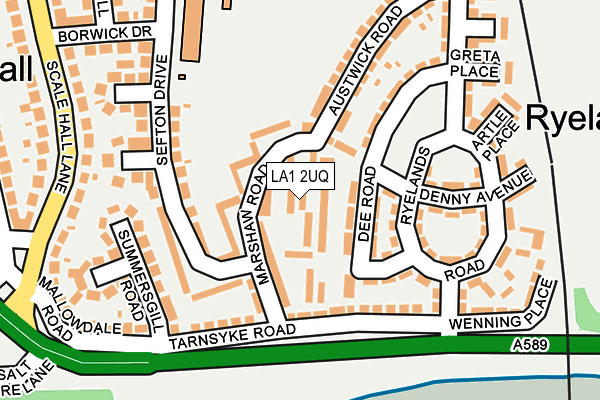 LA1 2UQ map - OS OpenMap – Local (Ordnance Survey) LA1 2UQ map - OS OpenMap – Local (Ordnance Survey)