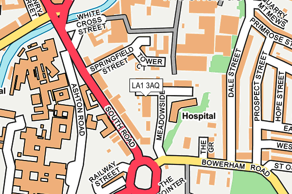 LA1 3AQ map - OS OpenMap – Local (Ordnance Survey) LA1 3AQ map - OS OpenMap – Local (Ordnance Survey)