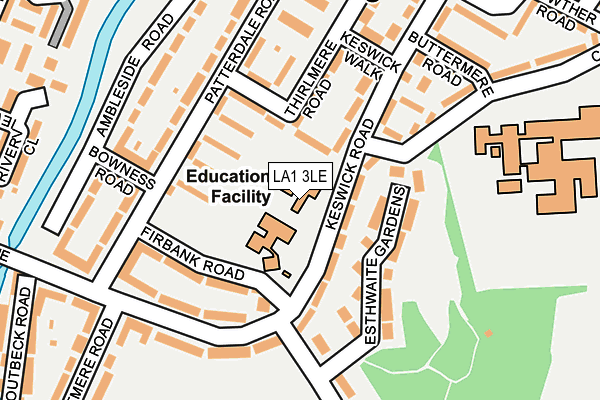 LA1 3LE map - OS OpenMap – Local (Ordnance Survey) LA1 3LE map - OS OpenMap – Local (Ordnance Survey)
