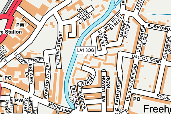 LA1 3QG map - OS OpenMap – Local (Ordnance Survey) LA1 3QG map - OS OpenMap – Local (Ordnance Survey)