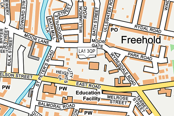 LA1 3QP map - OS OpenMap – Local (Ordnance Survey) LA1 3QP map - OS OpenMap – Local (Ordnance Survey)