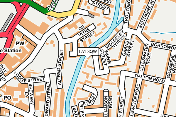 LA1 3QW map - OS OpenMap – Local (Ordnance Survey) LA1 3QW map - OS OpenMap – Local (Ordnance Survey)