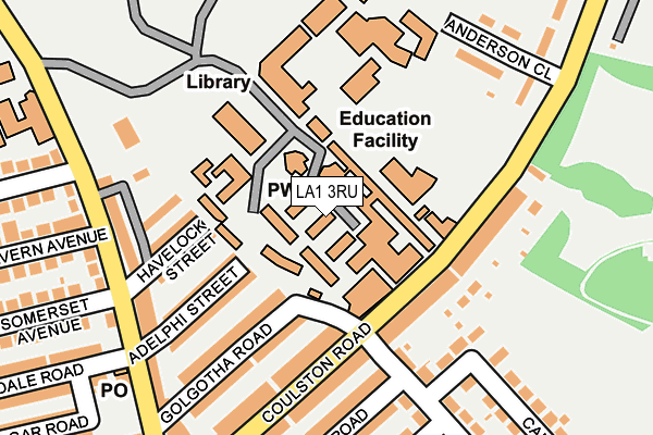 LA1 3RU map - OS OpenMap – Local (Ordnance Survey) LA1 3RU map - OS OpenMap – Local (Ordnance Survey)