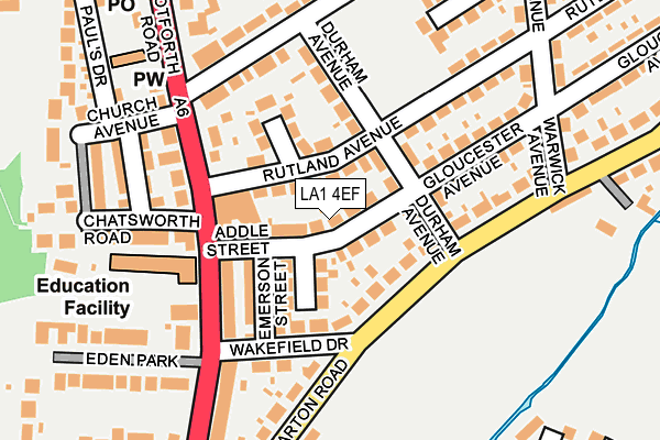 LA1 4EF map - OS OpenMap – Local (Ordnance Survey) LA1 4EF map - OS OpenMap – Local (Ordnance Survey)