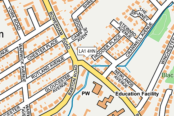 LA1 4HN map - OS OpenMap – Local (Ordnance Survey) LA1 4HN map - OS OpenMap – Local (Ordnance Survey)